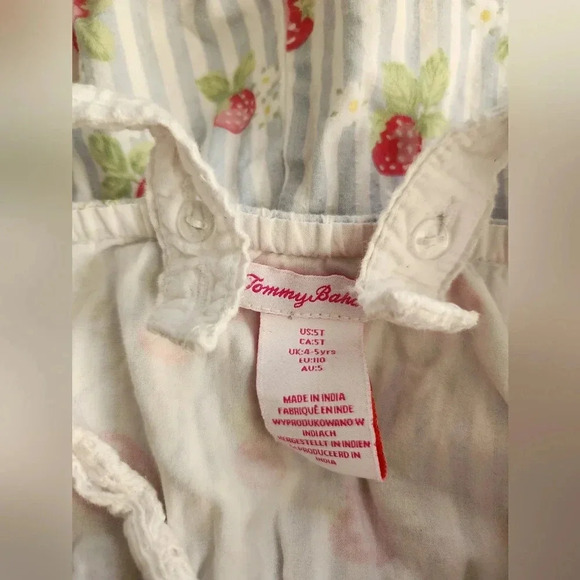 Tommy Bahama Girls Strawberry Tank Romper sz 5T - Picture 4 of 5